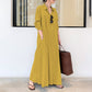 👗 50 % RABATT JUST NU! ✨ Lång enfärgad klänning med långa ärmar – minimalistisk design, mjukt tyg och perfekt för en stilren vardagslook 🌸