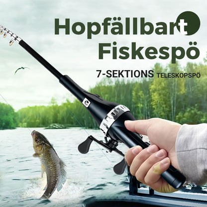 🔥50 % nyårserbjudande 2026🔥Vikbara fiskespön Självlinjiga bärbara gjutspön i fickformat