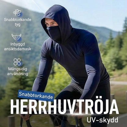 🏃 50% RABATT NU! ☀️ Herr Lättvikt Snabbtorkande UV-Skydd Hoodie – Andningsbar & Perfekt För Utomhusaktiviteter 🏕️