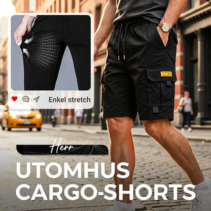 🩳 50 % RABATT! 🌿 Avslappnade cargoshorts för herrar med dragsko – multifunktionella fickor, förstärkta sömmar och ledig passform för optimal komfort 🏕️