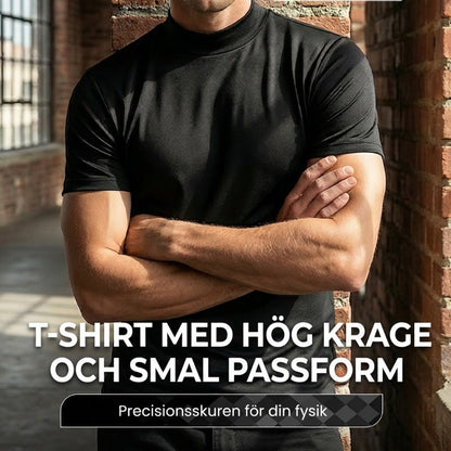 🔈🔈2026 års bästsäljare – 50 % rabatt🎁 Slim fit-T-shirt med hög krage för män