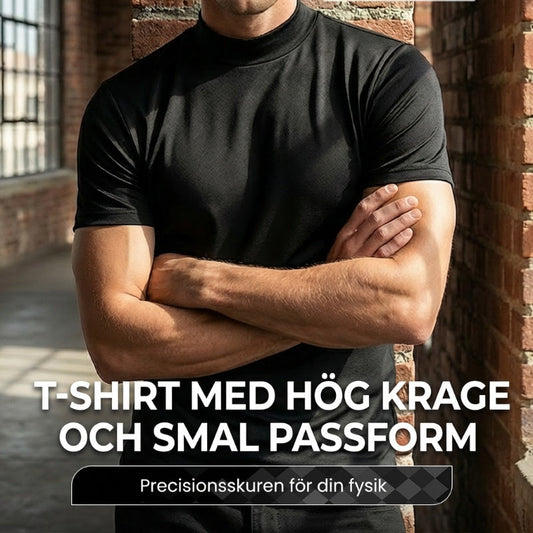 🔈🔈2026 års bästsäljare – 50 % rabatt🎁 Slim fit-T-shirt med hög krage för män