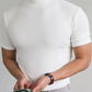 🔈🔈2026 års bästsäljare – 50 % rabatt🎁 Slim fit-T-shirt med hög krage för män