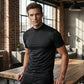 🔈🔈2026 års bästsäljare – 50 % rabatt🎁 Slim fit-T-shirt med hög krage för män