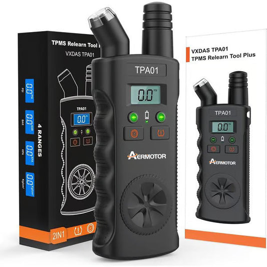 🚗TPMS 2-i-1-programmeringsverktyg och digital däcktrycksmätare