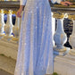 👗Elegant V-ringad långärmad skjorta + byxor med paljetter vid ben (med bälte)