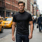 🔈🔈2026 års bästsäljare – 50 % rabatt🎁 Slim fit-T-shirt med hög krage för män