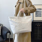 🎁 Nyårserbjudande 50 % RABATT 💖 Vintage-tote bag för damer med bokstavstryck