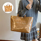 🎁 Nyårserbjudande 50 % RABATT 💖 Vintage-tote bag för damer med bokstavstryck