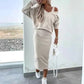 🌸HOT SALE 52% OFF🌸Kvinnors tvådelade set bestående av en ärmlös klänning och en lös V-ringad jumper