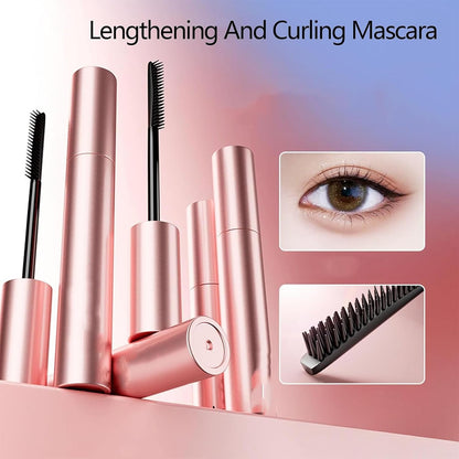 🎁Köp 1 få 1 gratis⏳[Vattenfast och kladdfri] Förlängande och lockande mascara med lång hållbarhet