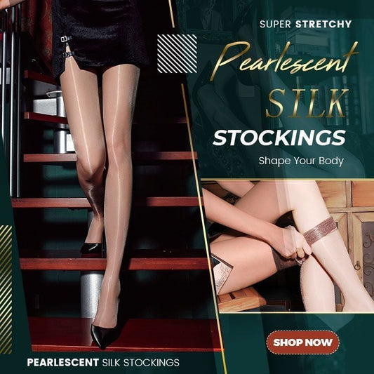 🎉【2026 Nyårsafton Sensation!】🔥✨Starlight Pearl-Shimmer Silk Stockings, 50% OFF Flash Sale!✨Ta på dig dem och du blir den ljusaste stjärnan på natthimlen!🌟