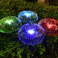 🎄✨ Magisk Solar Jellyfish Lampa | Varm Vitt + Regnbågsljus, Vattentät 💧