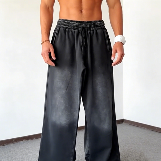 🎉 50 % RABATT Försäljning 👖 Herrbyxor med vid ben och dragsko 💖