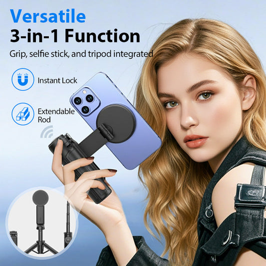 ✨Begränsat erbjudande med 50 % rabatt, 🎉3-i-1 bärbar magnetisk teleskopisk selfiestick, 🎊med inbyggd magnetisk kontroller