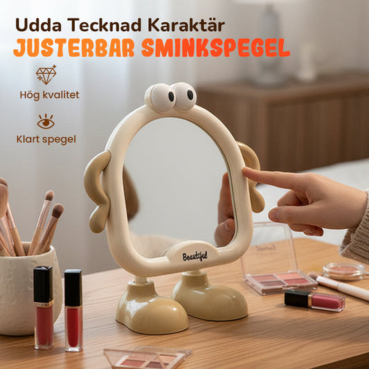 🎉2026 Försäljningsspecialerbjudande, 💗 Jättegullig tecknad figur, justerbar sminkspegel