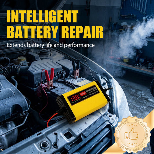 🚀 Plug-and-charge-bekvämlighet! ⚡ Enkel laddning utan väntetid! 🌟 Universell 12V-klämladdare, 💪 som omedelbart återställer din bils strömförsörjning.