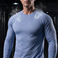 🚀 3D-kompression + omedelbar absorption och snabbtorkande! Träningsskjorta för män – svetten hinner inte med ditt tempo. 💨