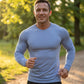 🚀 3D-kompression + omedelbar absorption och snabbtorkande! Träningsskjorta för män – svetten hinner inte med ditt tempo. 💨