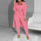 ✨🔥Casual stickat tredelat set – kort topp, kofta och byxor💞