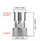 3/4” GHT hona till 1/4” snabbkoppling