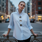 👚 Oversized damskjorta med statementknappar