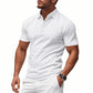 👔 50 % RABATT NU!💨 Herr-T-shirt i snabbtorkande piké – Athletic Fit & skrynkelfri – ett måste i din smart casual-garderob ✨