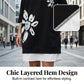 Oversized T-shirtklänning med rund hals för damer🌸 Enkel stil möter komfort 🌸