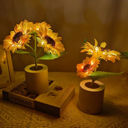 🌻 Solros led simulering liten nattlampa🌻