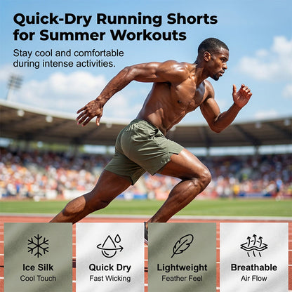 Snabbtorkande sportshorts för män med fickor