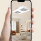 Modern 2-i-1 LED-takfläkt med belysning