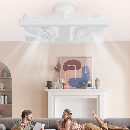 Modern 2-i-1 LED-takfläkt med belysning