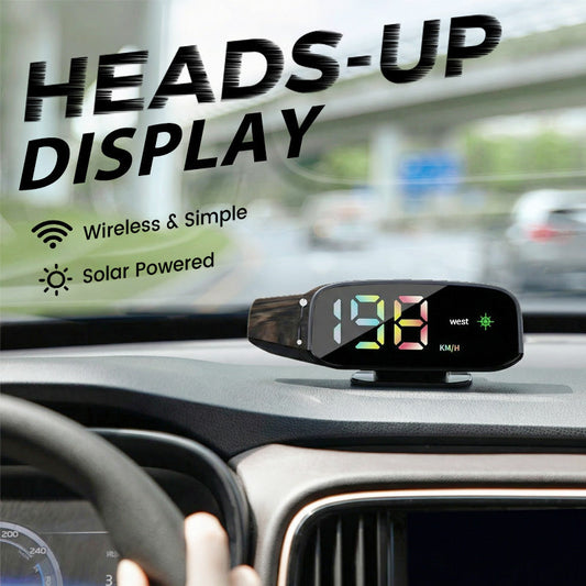 Hud-hastighetsmätare för solcellsdrivna bilar