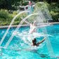 ☀️⛲ Solcellsdriven poolfontän med belysning – Justerbar sprinklerfontän med dubbla spraymunstycken