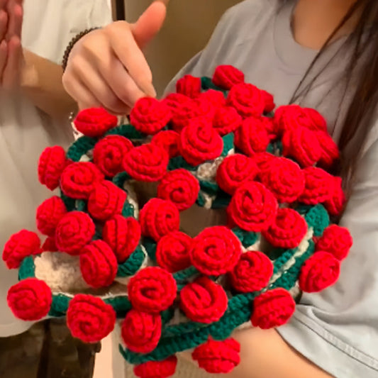 💖🎁50 % rabatt på mors dag-presenter 2026 -- 🌸🎁Handstickad filt med blommotiv