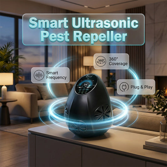 🔊 Ultrasonic Smart Pest Repeller – Koppla in den, så försvinner skadedjuren! 🚫🐭 *Inga kemikalier, inget buller – bara ett skadedjursfritt hem dygnet runt.* 🛡️✨