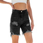 🔥Bermudashorts i slitna jeans i hög midja för dam