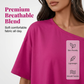Oversized T-shirt med bar axel för damer
