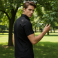 👔 50% RABATT NU!🖤 Svart herrskjorta med textur – Diamantjacquard och atletisk passform – Snyggt och oumbärligt 🔥