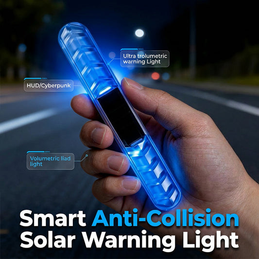 ☀️💡 Solcellsdriven LED-varningslampa mot kollisioner – Automatisk ljussensor 🚨✅