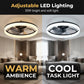 🌞Sommarrea – 50 % rabatt!!🌟Modern, tyst takfläkt med LED-belysning