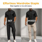 Tvådelat set för män i modern casual-stil med bandkrage