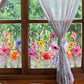 💐 Hot Rea 50% rabatt💞Fönsterdekal med färgglad blombukett🖼️(Klipp till storlek fritt)