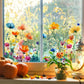 💐 Hot Rea 50% rabatt💞Fönsterdekal med färgglad blombukett🖼️(Klipp till storlek fritt)