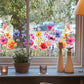💐 Hot Rea 50% rabatt💞Fönsterdekal med färgglad blombukett🖼️(Klipp till storlek fritt)
