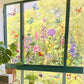 💐 Hot Rea 50% rabatt💞Fönsterdekal med färgglad blombukett🖼️(Klipp till storlek fritt)