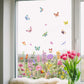 💐 Hot Rea 50% rabatt💞Fönsterdekal med färgglad blombukett🖼️(Klipp till storlek fritt)