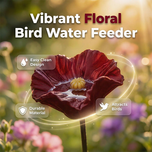 🐦Färgglad fågelmatare med blommönster🌸