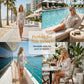 👙 50% RABATT NU! 🌊 Boho Virkad Strandklänning med Tofsar – Luftig, flödande & bohemisk chic – perfekt vid poolen, stranden eller på sommarsemester – justerbar passform 🧶
