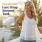 👚 50% RABATT NU!🎀 Elegant prickig spets topp – Andningsbar chiffong & Lös passform – Sommar Essential 🌸
